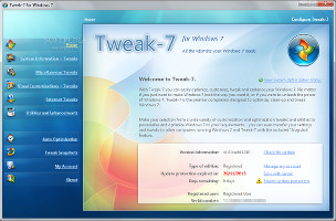 Showing the interface in Tweak-7